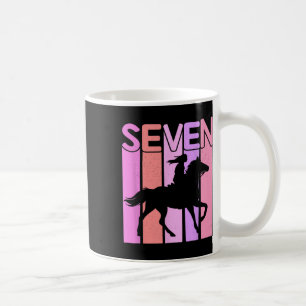 Horse Girl 7th Birthday Horseback Riding 7 Year Ol Coffee Mug