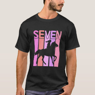 Horse Girl 7th Birthday Horseback Riding 7 Year Ol T-Shirt
