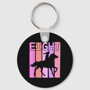 Horse Girl 8th Birthday Horseback Riding 8 Year Ol Key Ring