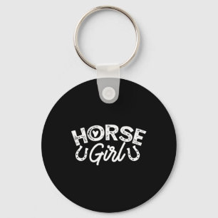 Horse Girl Barrel Racing Show Jumping Horseback Ri Key Ring