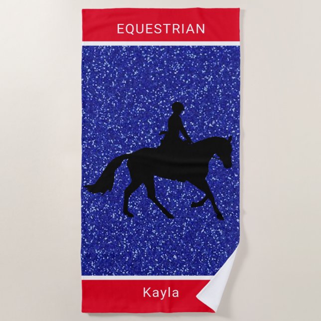 Horse Girl Beach Towel (Front)