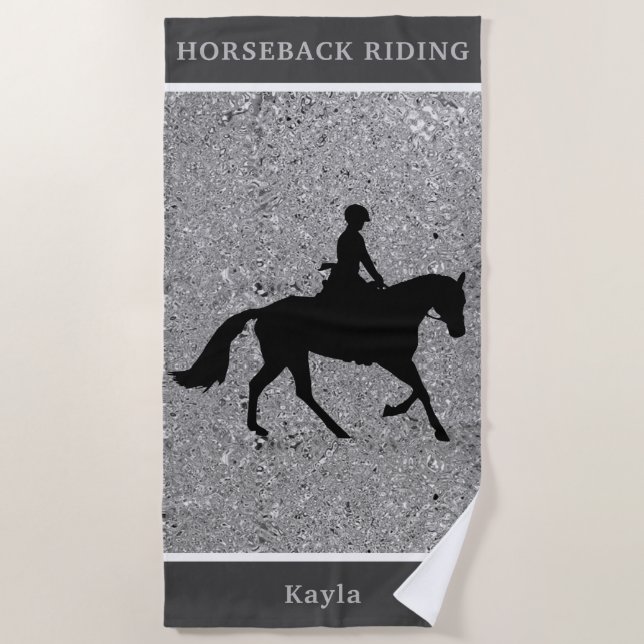 Horse Girl Beach Towel (Front)