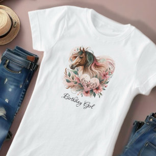 Horse Girl Birthday  T-Shirt