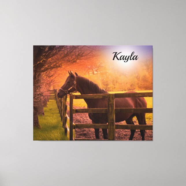 Horse Girl Canvas Print (Front)