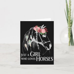 Horse Girl - Cute Pony - Crazy Horseback Riding Fa Card