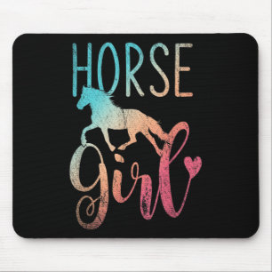 Horse Girl Equestrian Women Girls Horseback Mouse Mat
