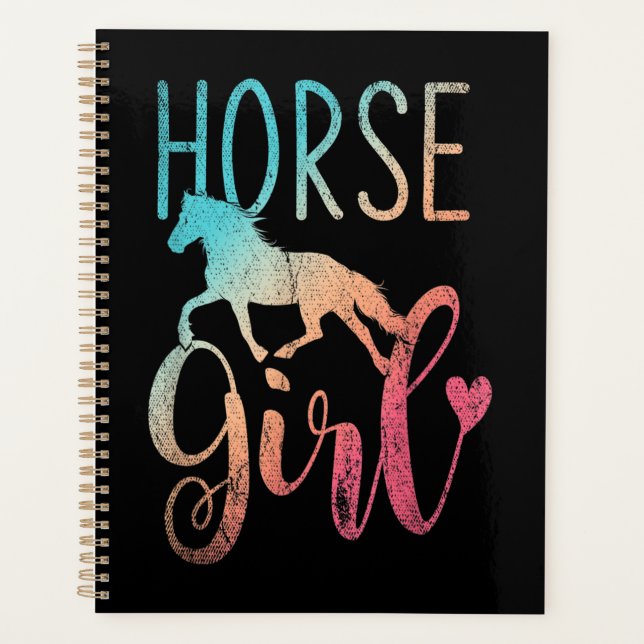 Horse Girl Equestrian Women Girls Horseback Planner (Front)