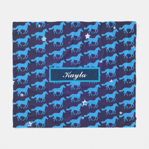 Horse Girl Fleece Blanket