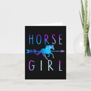 Horse Girl Funny Equestrian Rider Horseback Riding Card