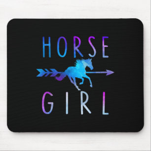 Horse Girl Funny Equestrian Rider Horseback Riding Mouse Mat