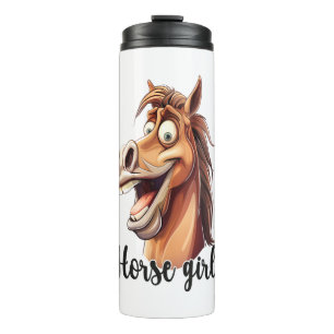 Horse Girl Funny Horse Thermal Tumbler