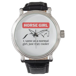 Horse Girl, Funny Horseback Riding Lover Watch