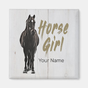 Horse Girl Gift For Vintage Riding Holiday Lovers Magnet