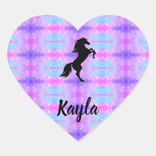 Horse Girl Heart Sticker