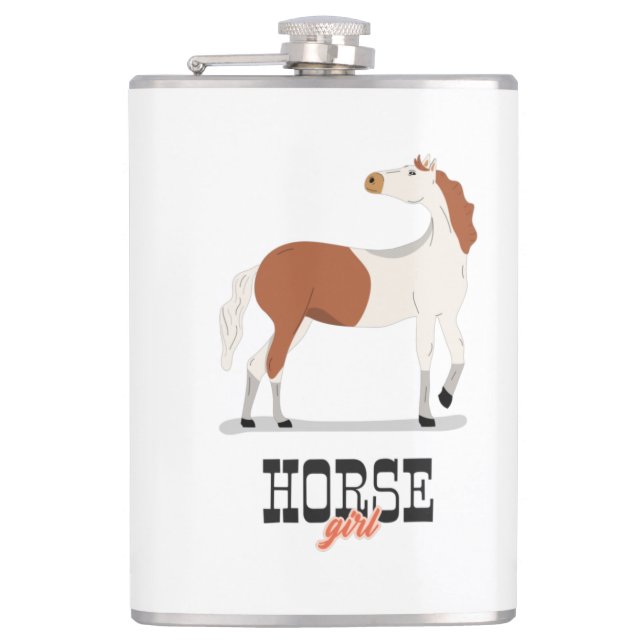 Horse Girl Hip Flask (Front)