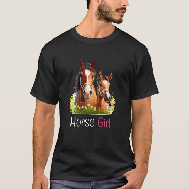 Horse Girl Hobby Horse Girl T-Shirt (Front)