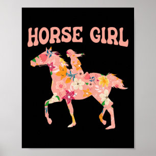 Horse Girl - Horse Riding Horseback Rider Horses H Poster