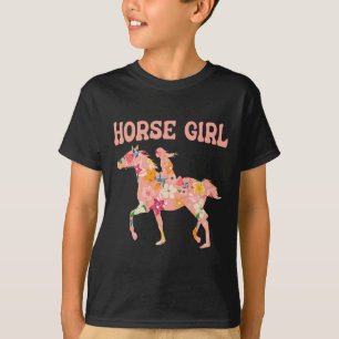 Horse Girl - Horse Riding Horseback Rider Horses H T-Shirt