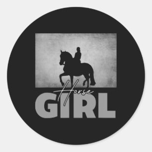 Horse Girl Horseback Riding Apparel - Horse Classic Round Sticker
