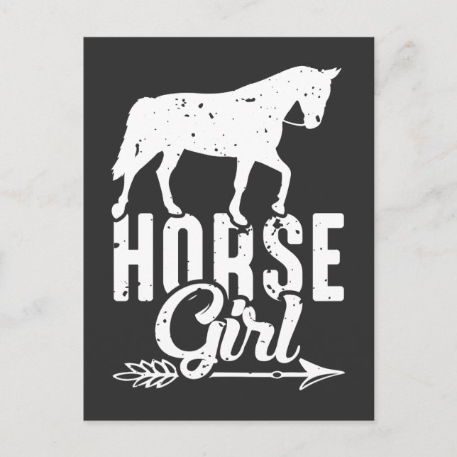 Horse Girl Horseback Riding Cowgirl Passion Postcard (Front)