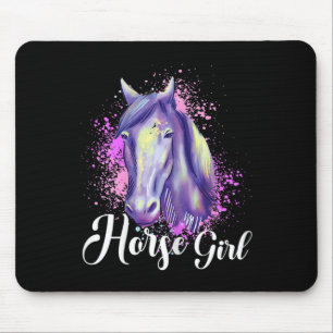 Horse Girl Horseback Riding Pony Horsescute Ss Cut Mouse Mat