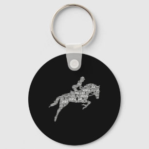 Horse Girl Horseback Riding Women Girls Key Ring