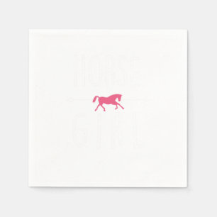 Horse Girl Horses Farm Farming Cowgirl Rider Gift Napkin