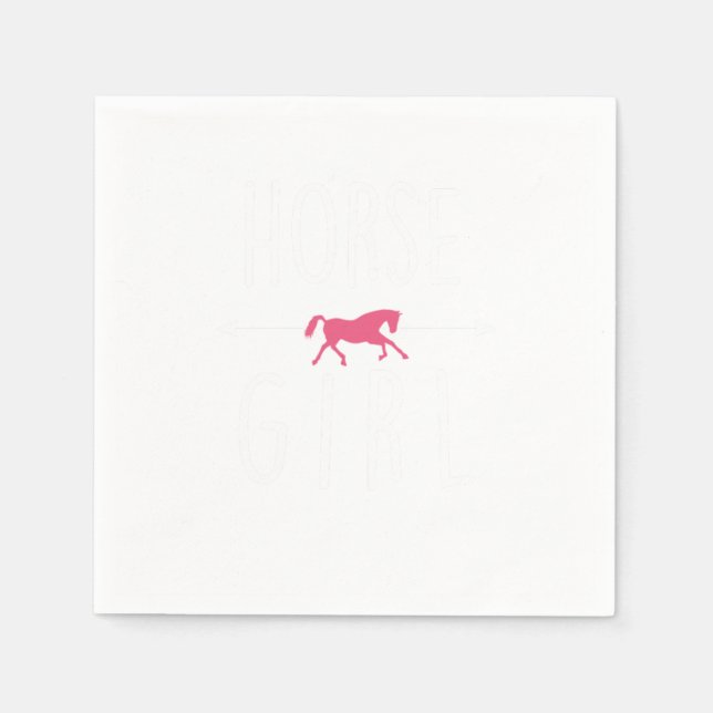 Horse Girl Horses Farm Farming Cowgirl Rider Gift Napkin (Front)