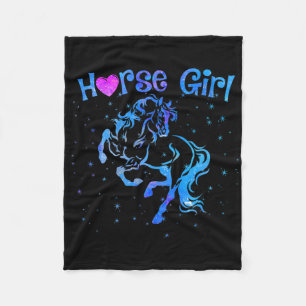 Horse Girl Love Horseback Riding Teen Kids Women M Fleece Blanket