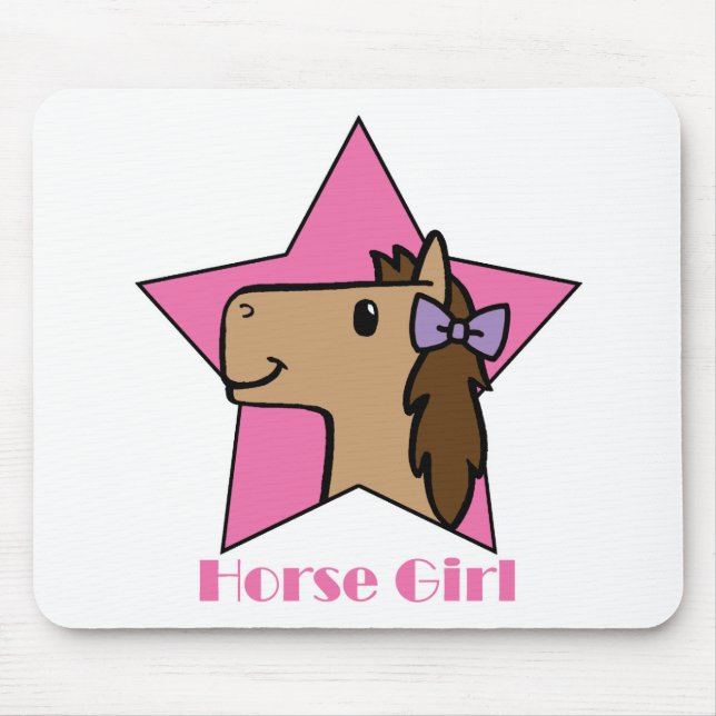 Horse Girl Mouse Mat (Front)
