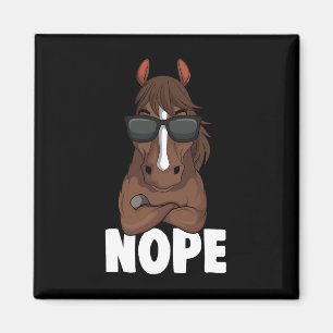 Horse Girl Nope Women Horseback Riding Magnet
