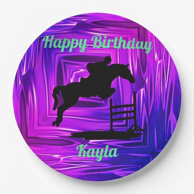 Horse Girl Paper Plate (Front)