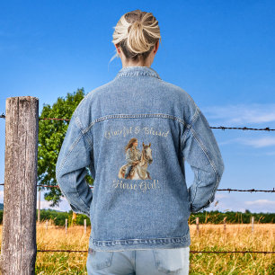 Horse Girl Personalise Jean Denim Jacket