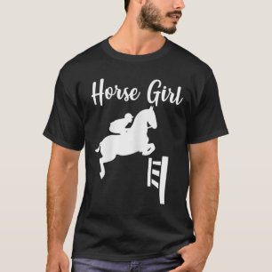 Horse Girl Show Jumping Horseback Riding Equestria T-Shirt