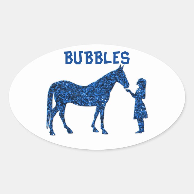 HORSE & GIRL STICKERS PERSONALIZED. (Front)