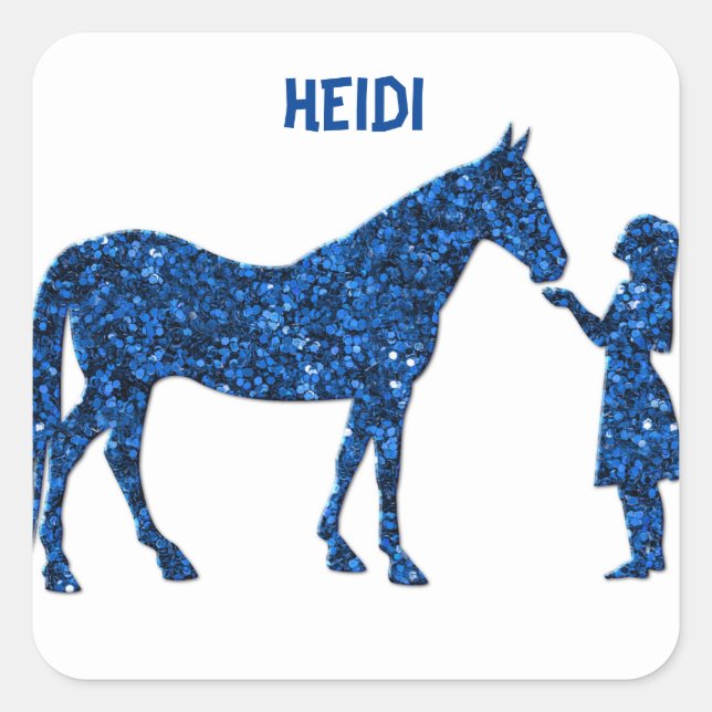 HORSE & GIRL STICKERS PERSONALIZED. (Front)