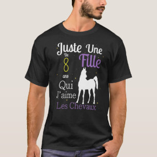 Horse Girl Teen Birthday For 8 Years Old Horse T-Shirt