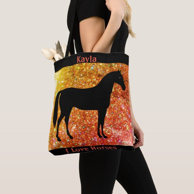 Horse Girl Tote Bag (Close Up)