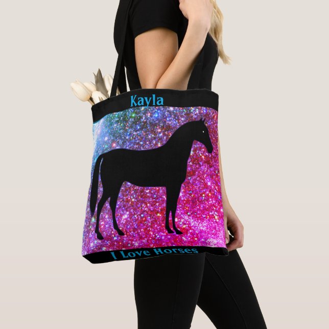 Horse Girl Tote Bag (Close Up)