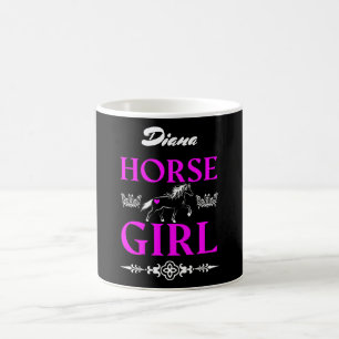 Horse Girl with Name  Coffee Mug