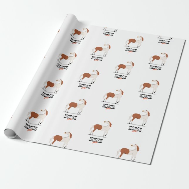 Horse Girl Wrapping Paper (Unrolled)