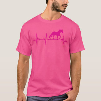 Horse Girls Horse Heartbeat Horse Lover T-Shirt