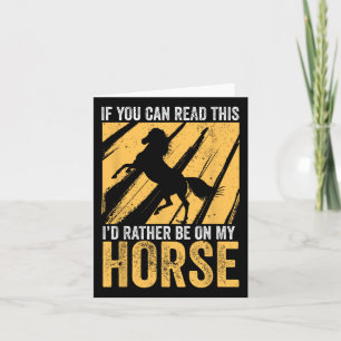 Horse Girls Horseback Riding Equestrian Horse Love Card