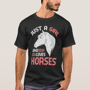 Horse Girls Women Equestrian Horse Riding Horse T-Shirt