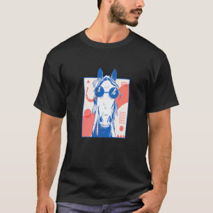 Horse Glasses Abstract Surreal Cymbols Premium T-Shirt