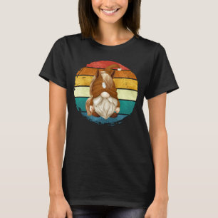 Horse  Gnome For Women Retro Sunset For Horse Dad T-Shirt