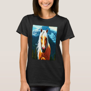 Horse graphic animal motif riding a with print hor T-Shirt