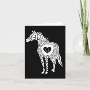 Horse Graphic White Equine Horseback Riding Gift Card