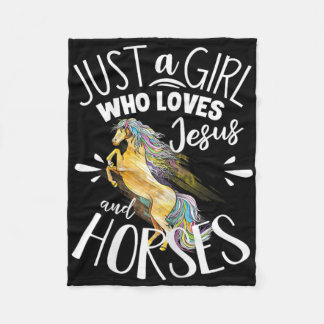 Horse Graphic Women Girls Horseback Riding Horse L Fleece Blanket