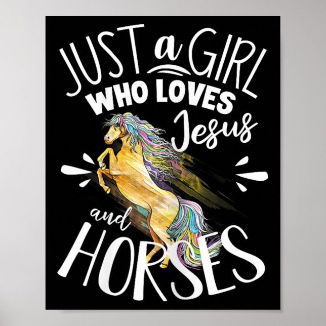 Horse Graphic Women Girls Horseback Riding Horse L Poster (Front)